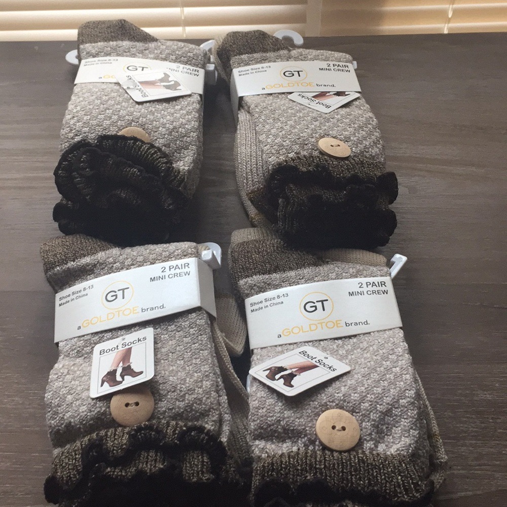 8 Pair mini crew boot socks